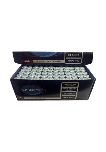 Wellhise Uskey Çinko Karbon İnce Aaa Pil 60'lı Paket Kumanda Pili