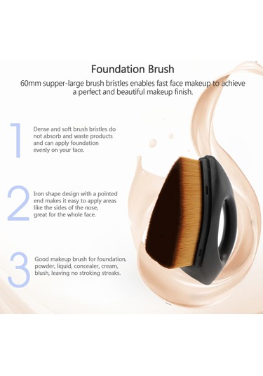 Teltree "düz Uçlu Fondöten Fırçası - Sıvı, Krem Ve Pudra İçin Profesyonel Makyaj Fırçası"