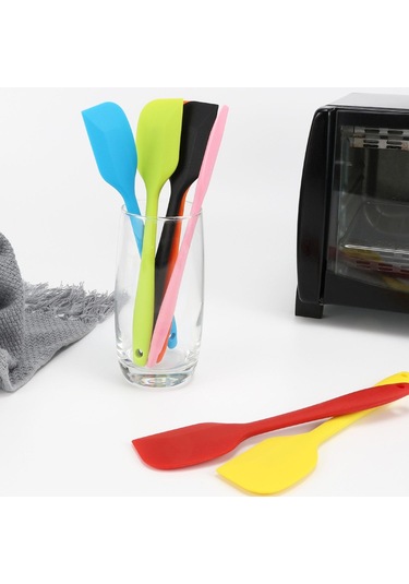 Yeşil Silikon Spatula 1 Adet 8.0ın Küçük Kauçuk Spatula Isıya Dayanıklı Yapışmaz Esnek Kazıyıcılar Karıştırma Pişirme Araçları Mutfak