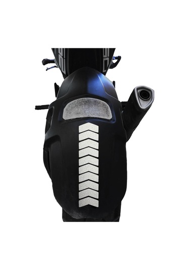 Ok Tasarımlı Reflektif Gri Çamurluk Kask Sticker Çınar Extreme