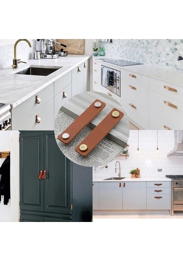 Ebitda Suntek Deri Mobilya Kolu Kapı Çekmece Dolap Çekme Topuzu Bavul, Küçük Boy