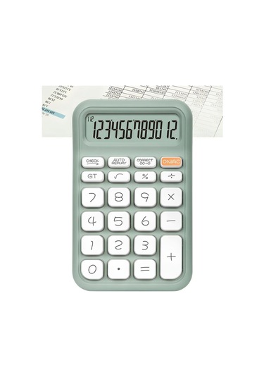 Powermaster Pm-25410 Yeşil 12 Haneli Hesap Makinesi Beyaz - Siyah