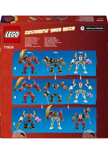 LEGO® NINJAGO Kai’nin Ateş Elementi Robotu 71808 7+ Yaratıcı Oyuncak Yapım Seti - 322 Parça