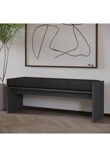Pearl Bench Modern Tasarım Antre, Mutfak, Yatak Odası, Balkon Oturma Bankı, Kolay Kurulum Antrasit