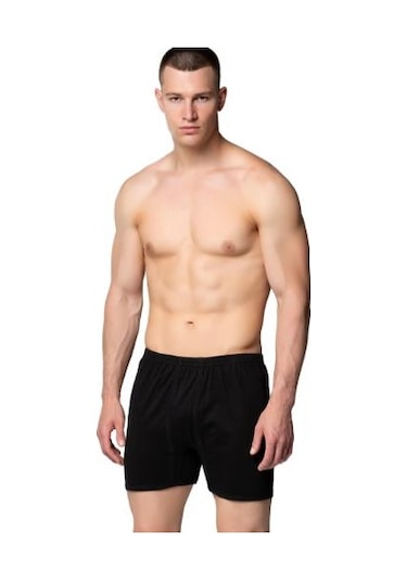 12 Li Paket Cihan Yıldız Erkek Renkli Paçalı Arjantin Külot Siyah