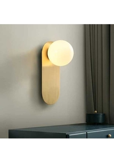 Fastbuy Dream011 Tek Paket Altın G9 Ampul Tabanlı Metal Ve Plastik Abajurlu Nordik Tarzı Duvar Lambası Altın Altın