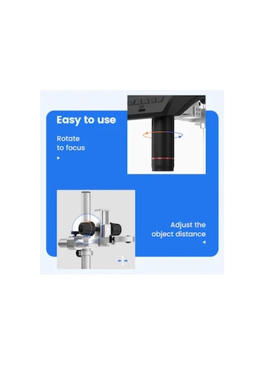 Dijital 10.1 İnc Lcd Ekran Mikroskop Hdmı/pc/wıfı Kumandalı 4 Mp Kamera Hassas Görüntü Kalitesi