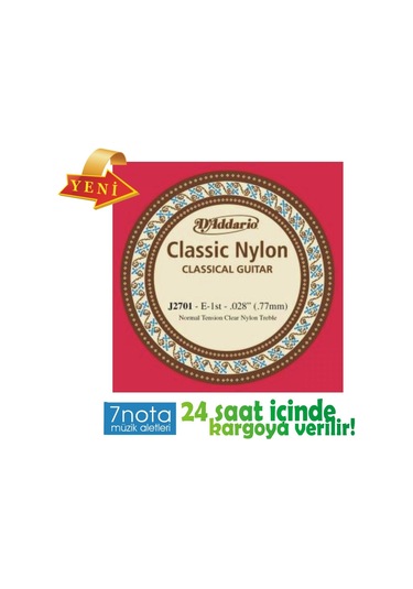 D'addario Ej2701 Klasik Mi Tek Tel Normal Tension Mi