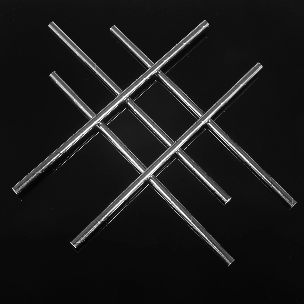 Hombey Gümüş Renkli 100'lü Paket, Yiyecek Dereceli, Çevre Dost, Sert Ve Hafif, Nikah, Parti, Banket Dekorasyonu İçin Altın Folyo Kağıt Pipetler