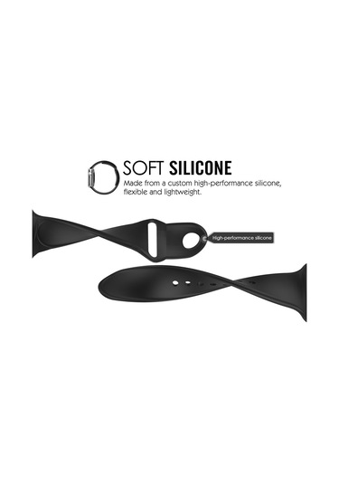 Microsonic iOS Uyumlu Watch Se 44Mm Silikon Kordon Turuncu