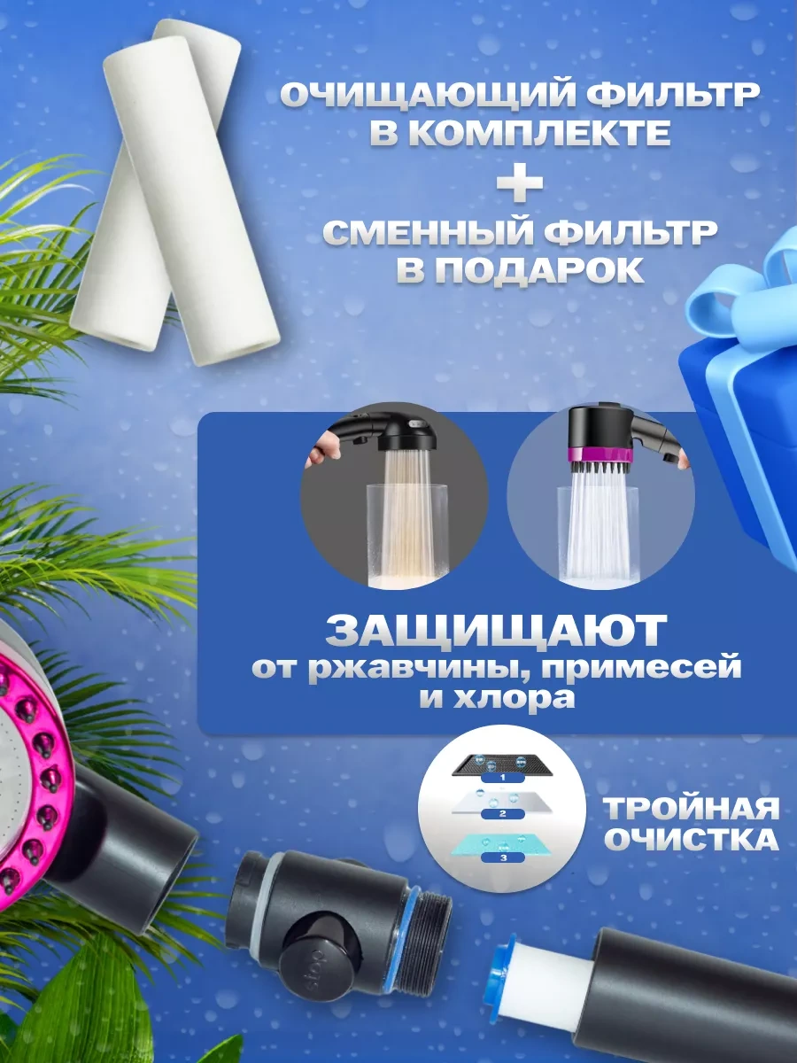 Behome Masajlı Hortumlu Duş Başlığı 246730258 Siyah