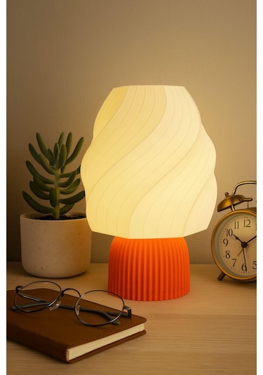 Ice Cream Lamp Masa Lambası Dekorasyon Aydınlatma Gece Lambası Abajur Turuncu