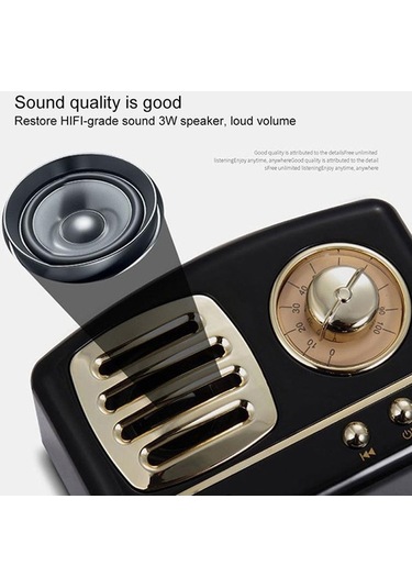 Novahub Taşınabilir Bluetooth Hoparlör: Aynalı Alarmlı, Tf Kart, Fm Radyo, Mini Boyut, 3w Ses Gücü