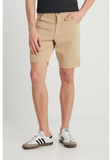 Wrangler Slim Fit Dar Kesim Pamuklu Esnek Erkek Şort W211205211 Camel