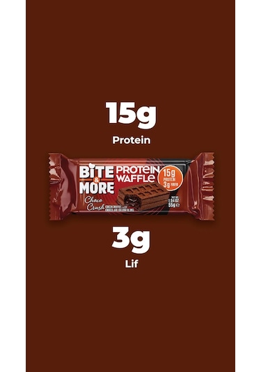 Bite&more Protein Waffle 55 Gram X 1 Adet Çikolata