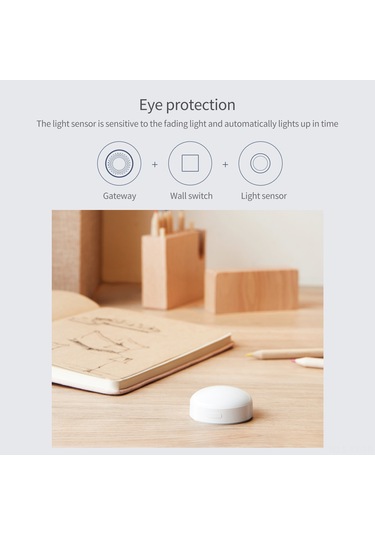 Shineyee Aqara Işık Sensörü T1 - Zigbee 3.0, Otomatik Aydınlatma Kontrolü, Enerji Tasarrufu, Mobilya Koruması, Hassas Algılama Beyaz