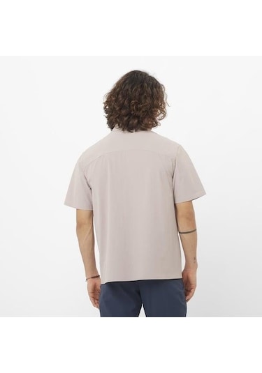 Salomon Xplration Ss Shirt M Erkek Gömlek-29653 Krem