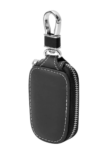 Siyah Deri Araba Anahtarı Kılıfı, Küçük Erkek Fermuarlı Cüzdan Diğer