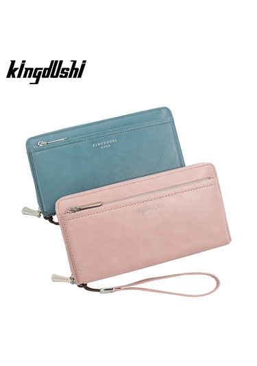 Uzun Cüzdan Çok Fonksiyonlu El Çantası Kadın Cüzdanı - Kırık Beya Kırık Beyaz