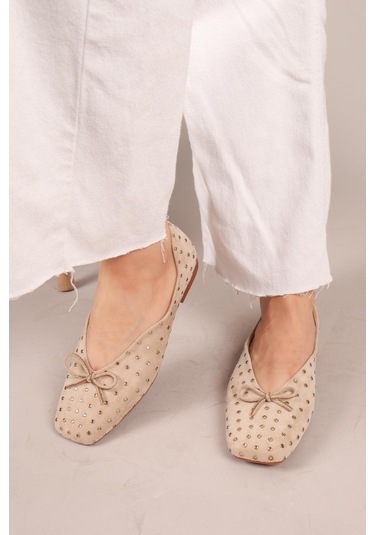 Botrop Fiyonklu Süet Babet Bej-8300 Bej