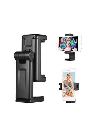 Vkemall Plastik Telefon Tutucu, 5-9cm Ayarlanabilir Genişlik, Çift Soğuk Ayak, 1/4 Vida Deligi Ve Arca-swiss Uyumlu, Dikey-yatay Çekim, Akıllı Telefonlar İçin