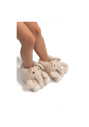 Elfi Kadın Hayvanlı Panduf Bej 36/41 Bej