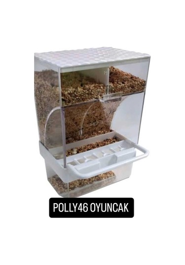 Akıllı Kuş Yemliği Taban Hazneli Beyaz 1 Adet