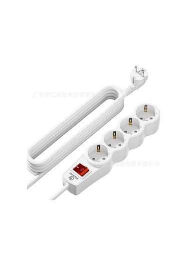 Joyjadehub 4 Konumlu Avrupa Standart Priz, Anahtarlı Koruma