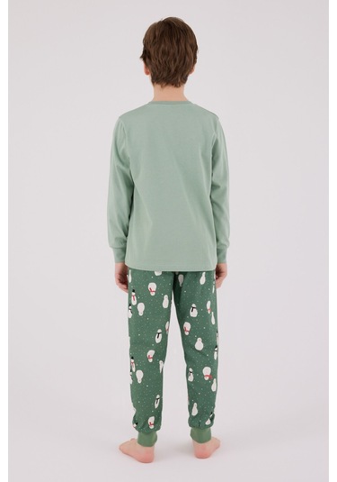 Rolypoly Erkek Çocuk Yeşil Pijama Takımı Rp3681-c-v2