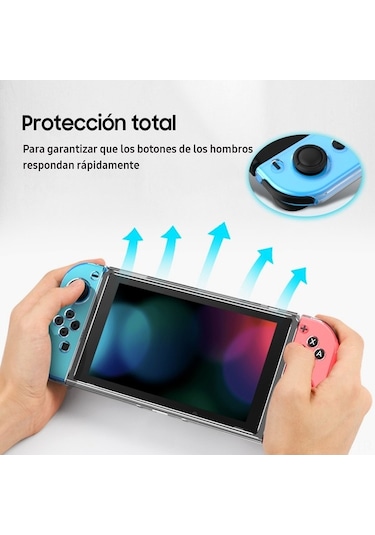 Novahub Nintendo Switch Koruma Seti: Şeffaf Kılıf, Çanta, Ekran Koruyucu, Usb Kablo, Aksesuarlar Paketi