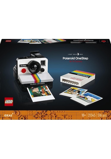 LEGO® Ideas Polaroid OneStep SX-70 Kamera 21345-Yetişkinler için Dekoratif ve Sergilenebilir Model Yapım Seti - 516 Parça