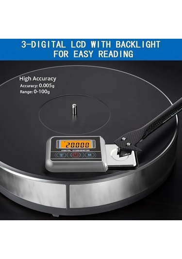 Willowhaven 100g 0.005g Dijital Terazi Profesyonel Dönüş Tablası Stylus Kuvvet Ölçer Tonearm Fono Kartuş