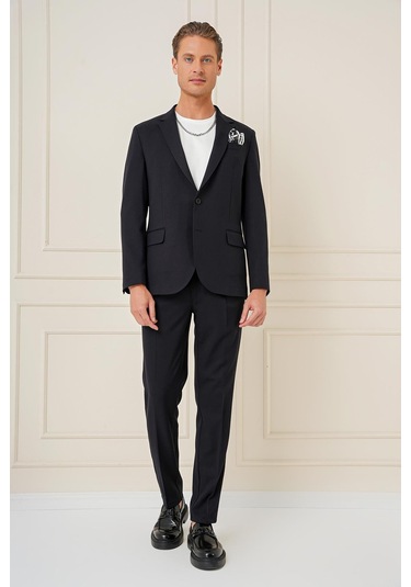 C 691 Slim Fit Siyah Spor Ceket Siyah