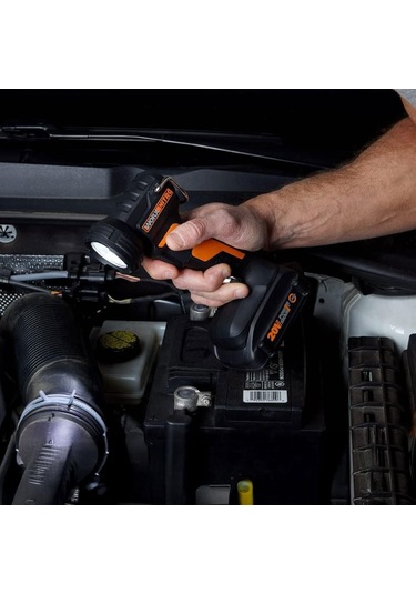 Worx Wx025.9 20volt 160/350 Lümen Profesyonel Çok Fonksiyonlu Led Fener Akü Dahil Değildir Sarı