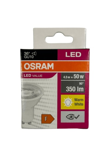 Osram Par16 4.5w 50w 2700k Sarı Işık Gu10 Duylu Led Spot 10 Adet