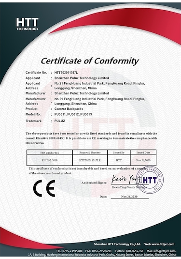 Butu Puluz Pu5011 Taşınabilir Su Geçirmez Çizilmeye Dayanıklı Sırt Çantası Kamera Taşıma Çantası - Siyah