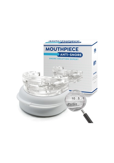 Qingmipy Gece Diş Gıcırdatma Önleyici Ayarlanabilir Dişlik, Beyaz Renk, Rahat Kullanım