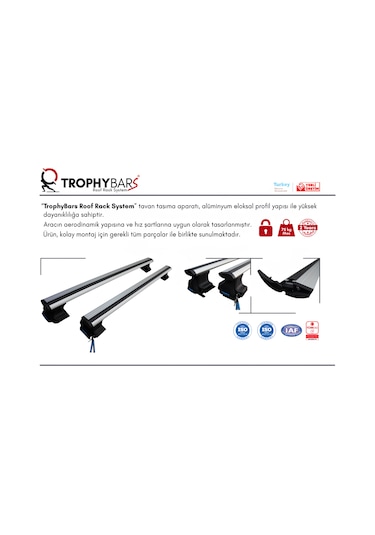 Daewoo Gentra 2013 Model Ve Sonrası Uyumlu Ara Atkı Tavan Barı Trophy Siyah