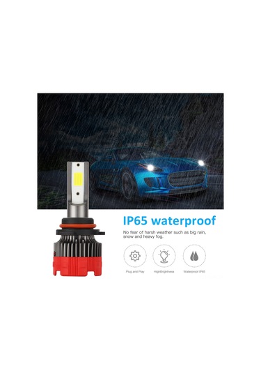 Jeehugo Motosiklet Ve Araba Led Farları 6000lm 6000k Soğuk Beyaz 360 Derece Işık Açı Ip65 Su Geçirmez 30w H7, H11, 9005 Vb.