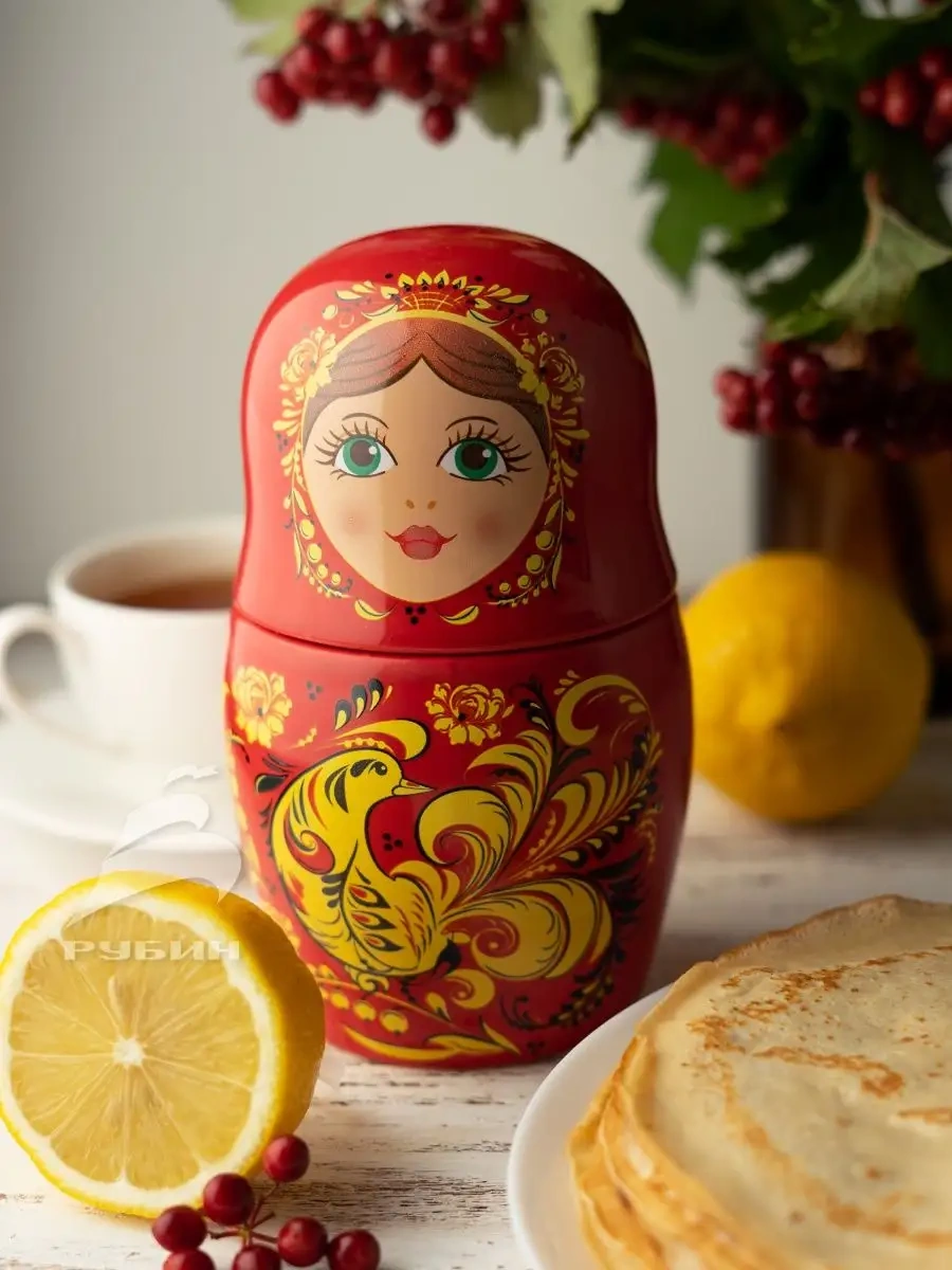 Get&joy Seramik Matruşka Çaydanlık, Kuru Gıda Saklama Kabı 116886945