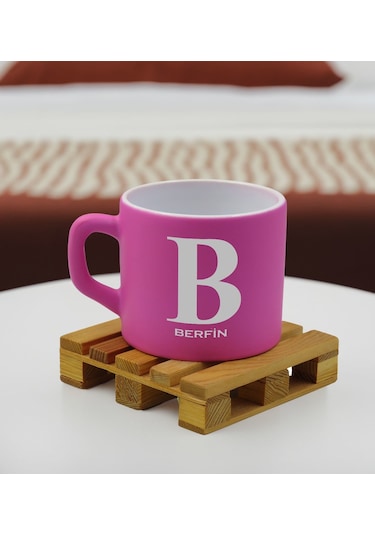 Bk Gift Kişiye Özel İsimli Pembe Renkli Middle Çay & Kahve Fincanı-3, Arkadaşa Hediye, Sevgiliye Hediye, Doğum Günü Hediyesi Kobitmeyencom32508 Bk Gif