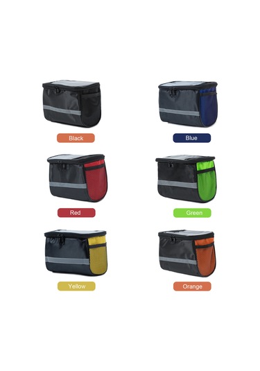 Padalink Bisiklet Gidon Çantası - Büyük Kapasiteli, Çift Fermuarlı, Tüm Bisikletler İçin Uygun, Kolay Montaj, Siyah Çok Renkli