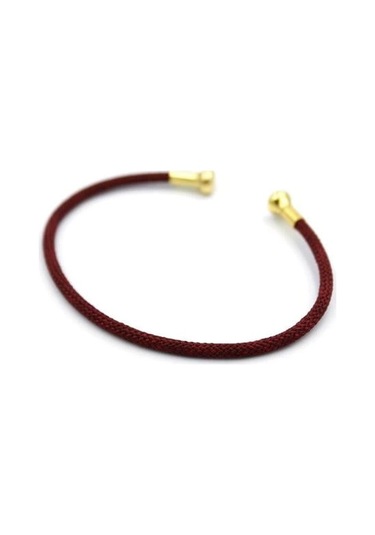 Hasır Pndr Bileklik - Bordo Çok Renkli