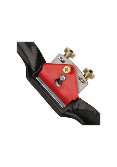 Youtek 10 İnç Çift Vida Ayarlı Demir Ahşap Frezi - Kavisli Yuvarlak Kesimler İçin Sert Çelik Kırmızı-siyah