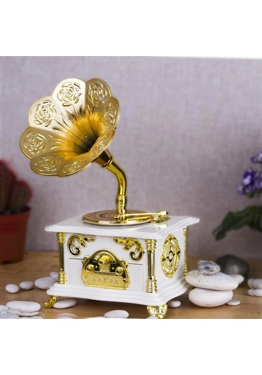 Nostaljik Gramofon Müzik Kutusu -