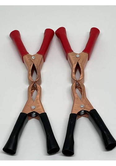 Mini Akü Takviye Pensesi Bakır Kaplama Maşa 2 Artı 2 Eksi Set