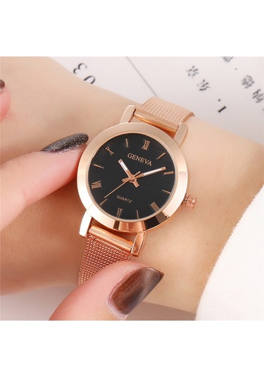 Samdoo Kadınlar İçin Minimalist Altın Renkli Kasa Ve Ağızlı Kayışlı Kol Saati, Doğru Zamanı Gösteren Kuvars Hareketli Stili, Partiler Ve Alışveriş İçin Uygun Diğer