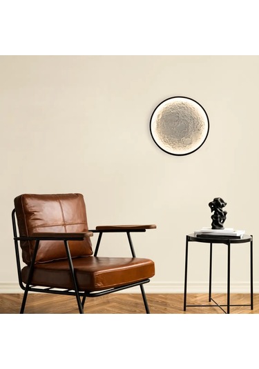 Led Aplik Luna 30 Cm Siyah