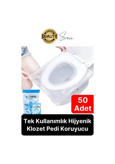 50 Adet Pratik Hijyenik Tek Kullanımlık Klozet Kapağı Pedi Örtüsü Yeni Sezon Koruyucu Kirletmez Çok Renkli