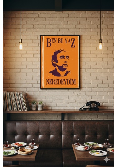 "ben Bu Yaz Neredeydim" Retro Poster Cem Karaca Nostalji Duvar Dekoru Türk Sanat Ahşap Tablo